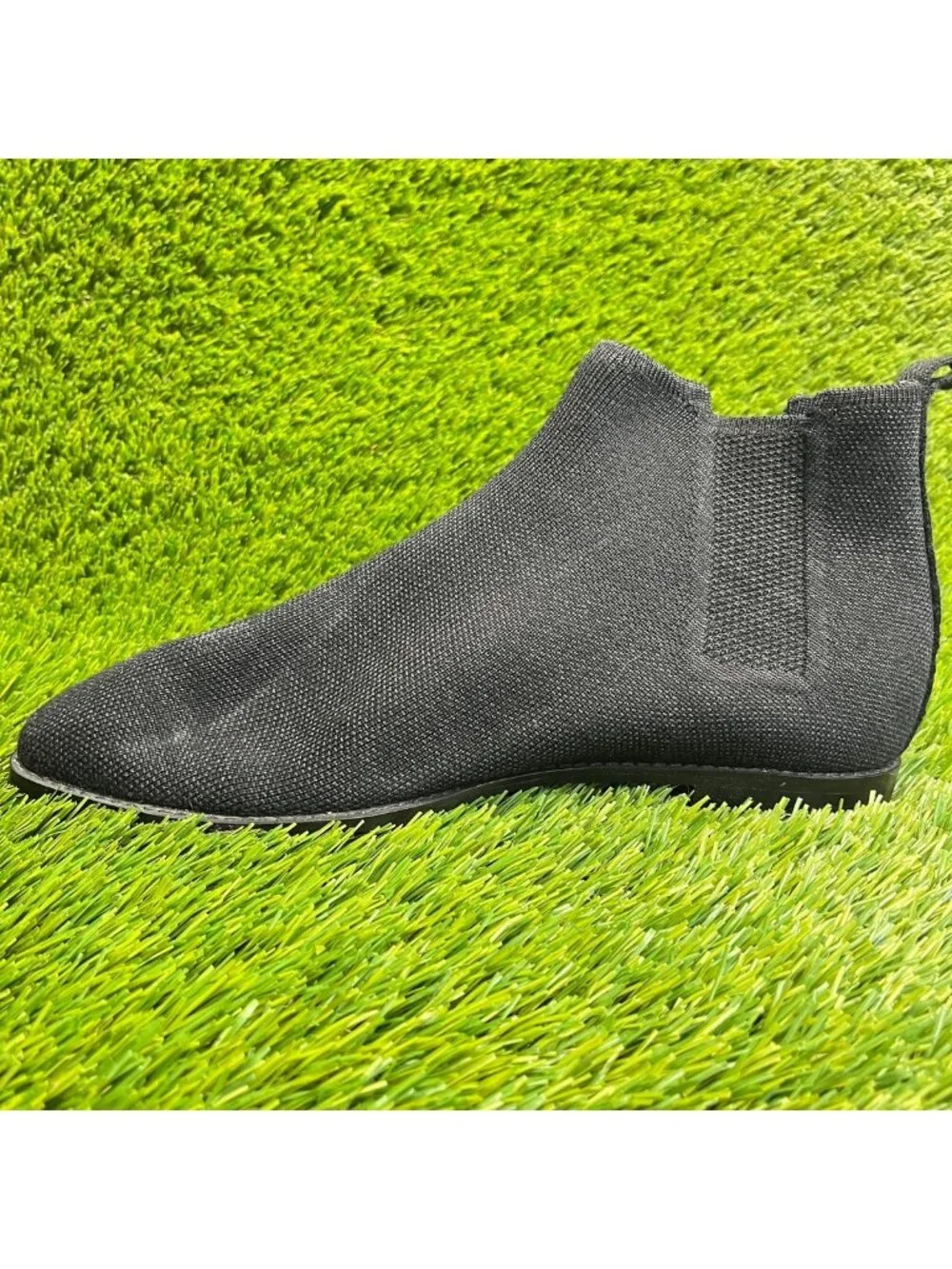 Rothy's The Chelsea Merino Knit Womens Size 10 Black Outdoor Pull-On Ankle Boots